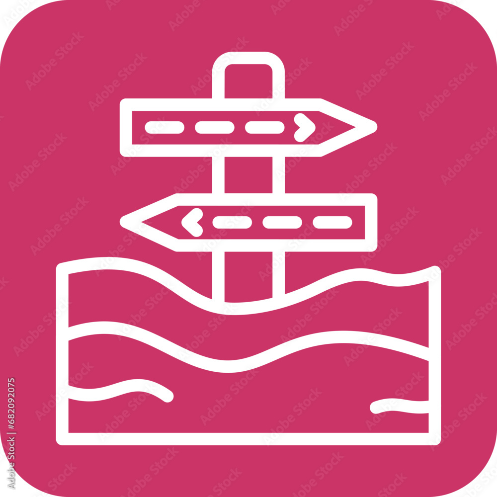 Desert Direction Icon Style Desert Direction Icon Style