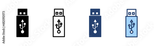 Usb icon vector. Flash disk sign and symbol. flash drive sign.