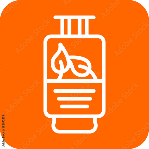 Biogas Cylinder Icon Style