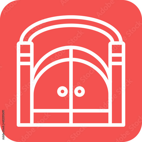 Cementery Gate Icon Style