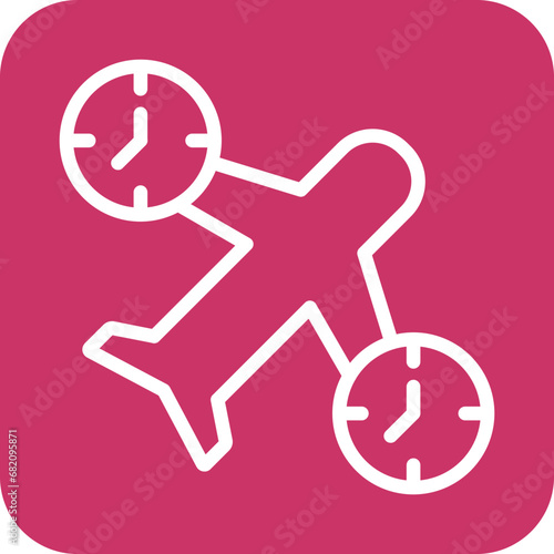 Jet Lag Icon Style