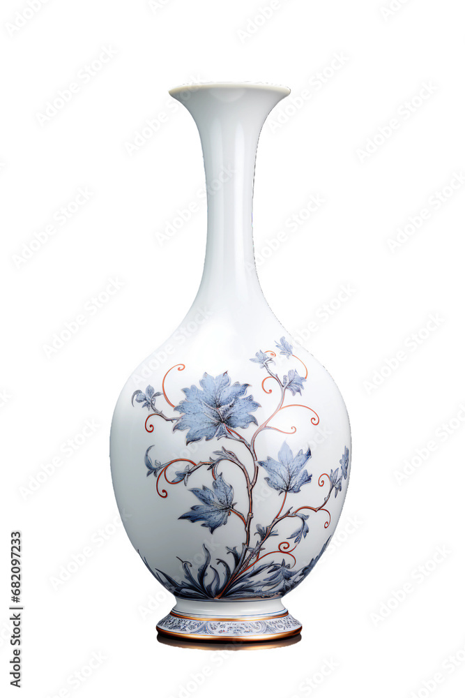 Chinese Porcelain Vase, transparent background, isolated image, generative AI Chinese Porcelain Vase, transparent background, isolated image, generative AI