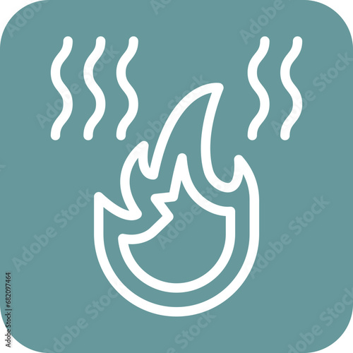 Fire Pollution Icon Style