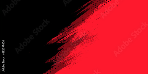 Red And Black Grunge Splatter Split Background.