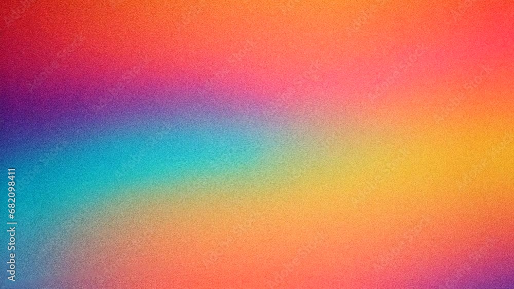 Seamless colorful abstract background with rough grain for loop playback. Dynamic gradient animation with grainy grains on abstract background