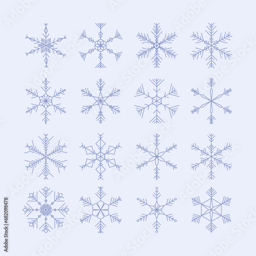 Snowflake Illustration Set