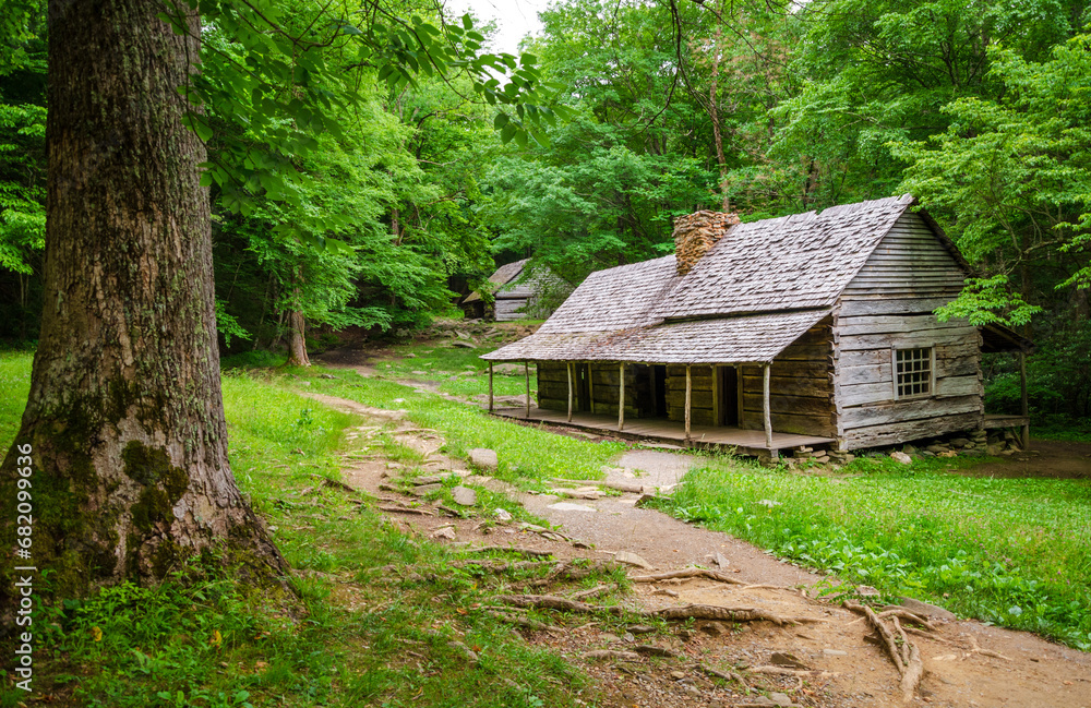 The Walker Sisters Cabin at Great Smoky Mountains National Park in North Carolina The Walker Sisters Cabin at Great Smoky Mountains National Park in North Carolina