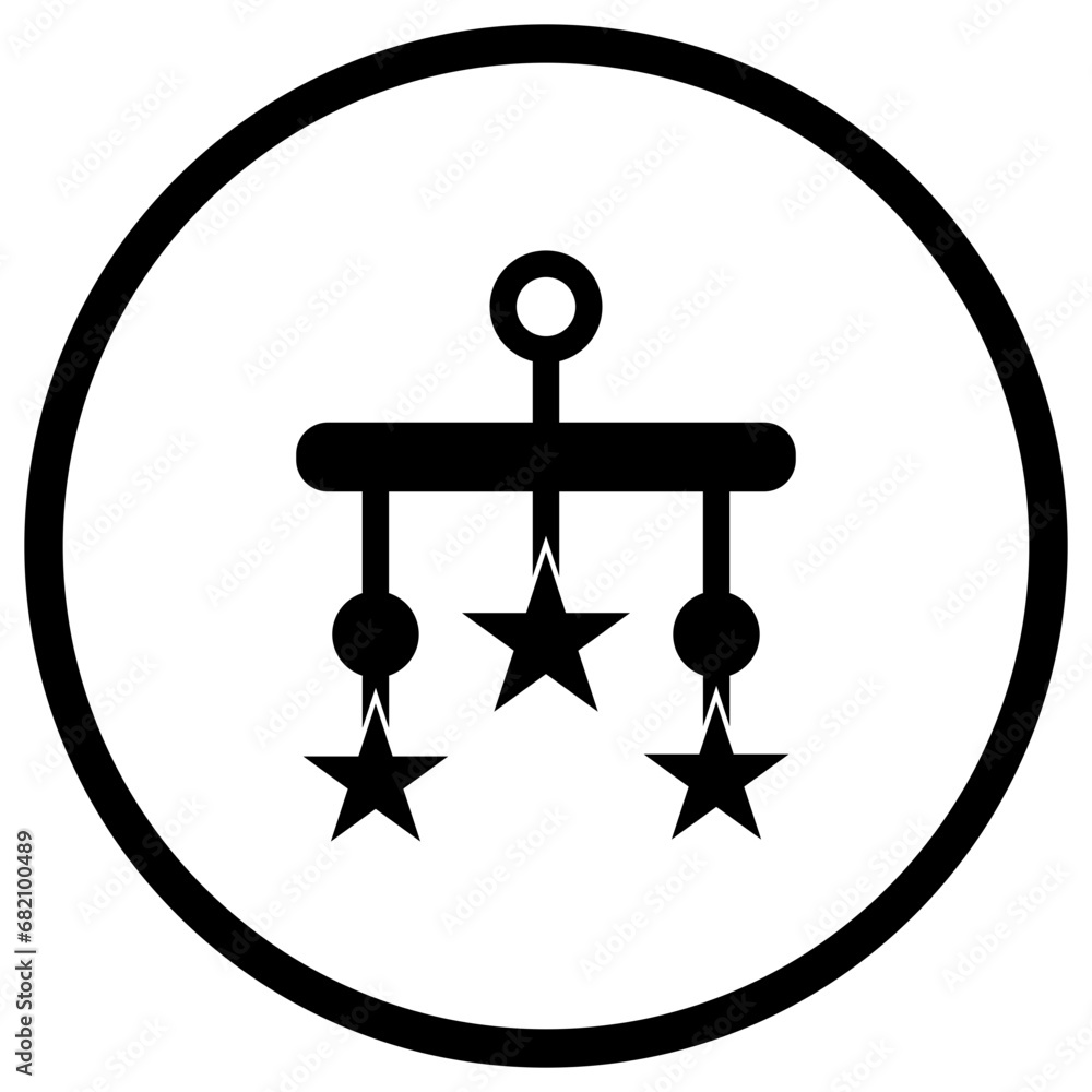 Crib toy Vector Icon Design Illustration Crib toy Vector Icon Design Illustration