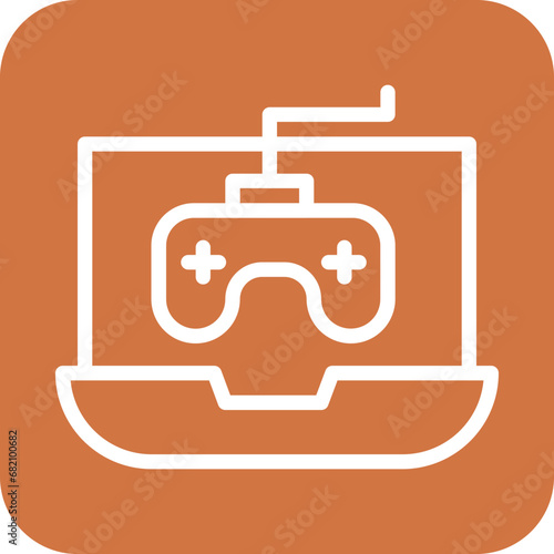 Gaming Laptop Icon Style