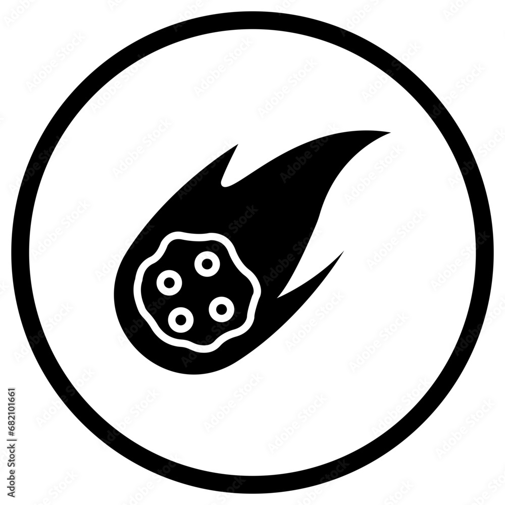 Obraz premium Comet Vector Icon Design Illustration