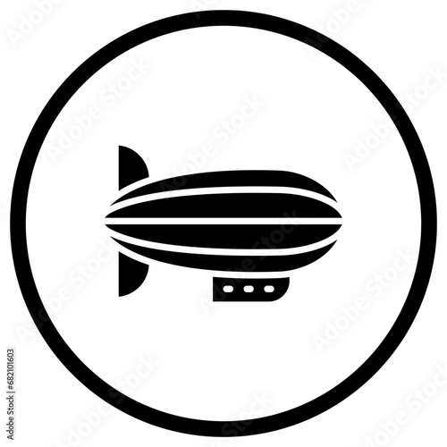 Blimp Vector Icon Design Illustration