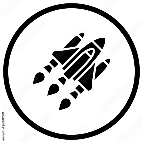 Space shuttle Vector Icon Design Illustration