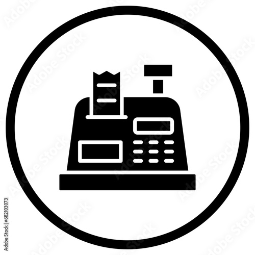 Cashier machine Vector Icon Design Illustration