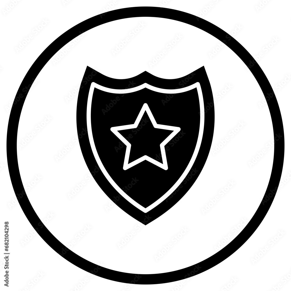 Police badge Vector Icon Design Illustration Police badge Vector Icon Design Illustration