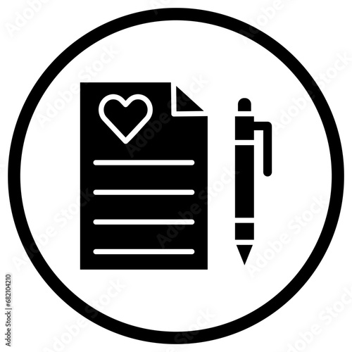 Wedding contract Vector Icon Design Illustration