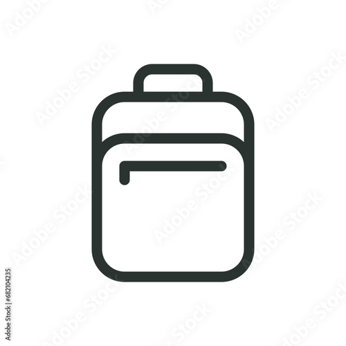 Camera bag isolated icon, photo camera case vector icon with editable stroke