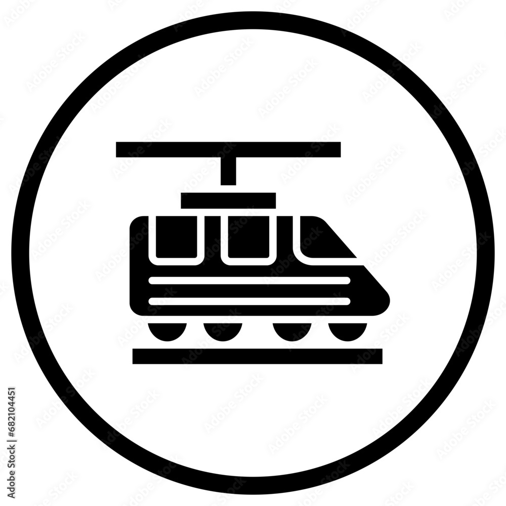 Electric train Vector Icon Design Illustration Electric train Vector Icon Design Illustration