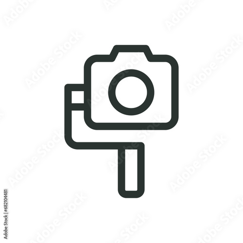 Camera stabilizer isolated icon, gimbal vector icon with editable stroke