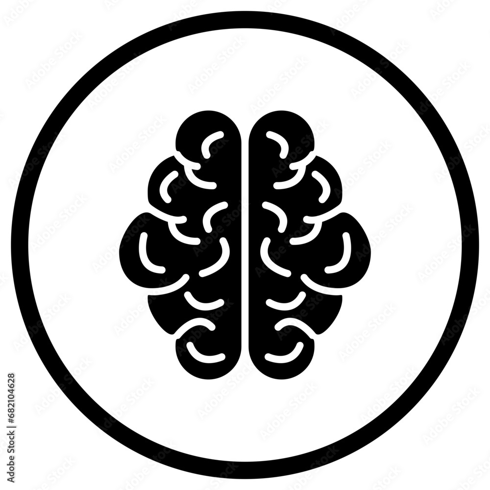 Human brain Vector Icon Design Illustration Human brain Vector Icon Design Illustration