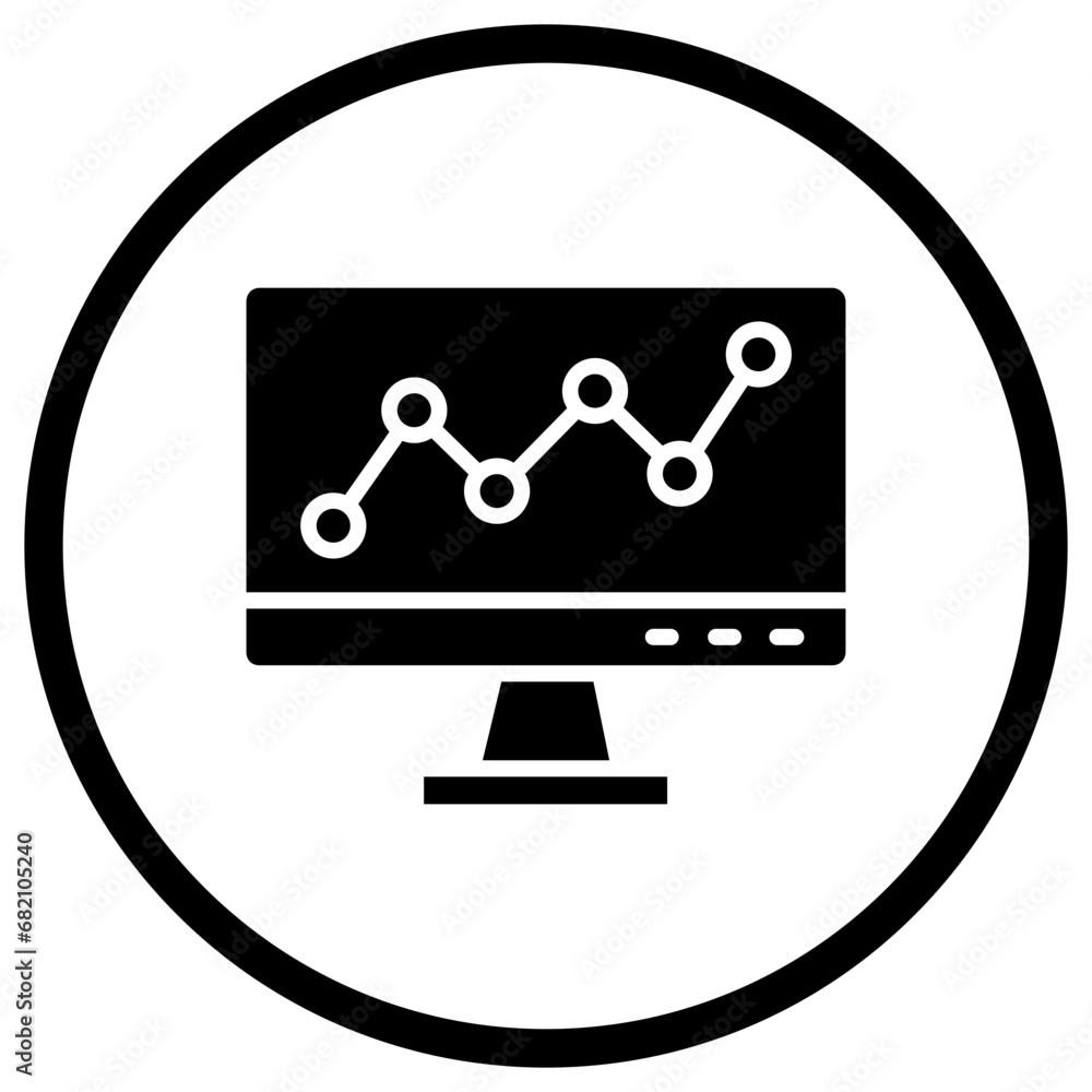 Line chart Vector Icon Design Illustration Line chart Vector Icon Design Illustration