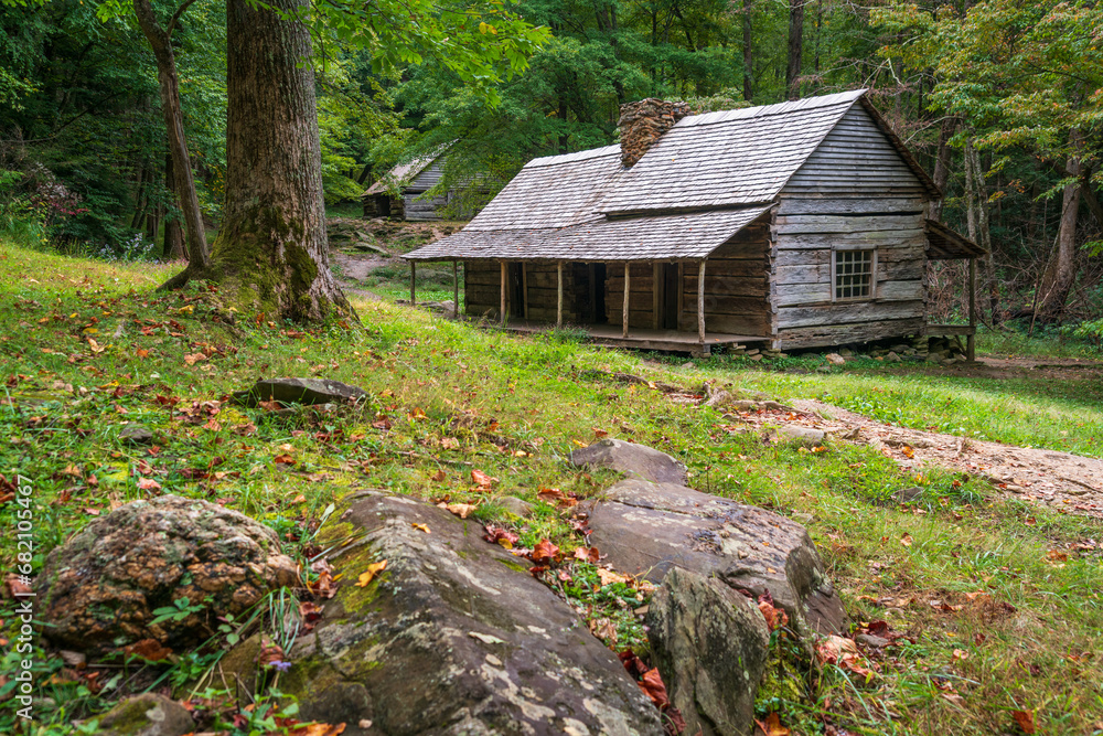 The Walker Sisters Cabin at Great Smoky Mountains National Park in North Carolina The Walker Sisters Cabin at Great Smoky Mountains National Park in North Carolina