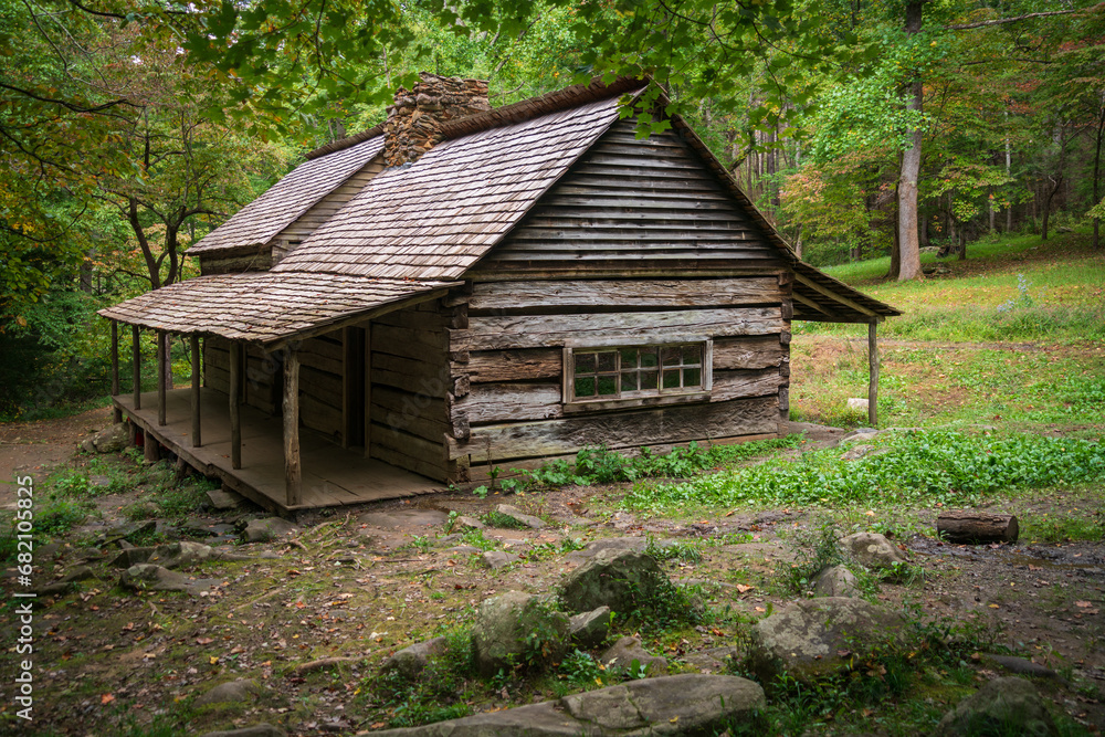 The Walker Sisters Cabin at Great Smoky Mountains National Park in North Carolina