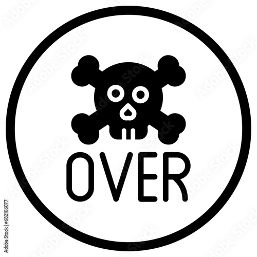Game over Vector Icon Design Illustration