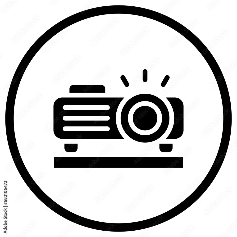 Projector Vector Icon Design Illustration Projector Vector Icon Design Illustration