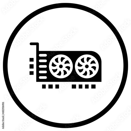 Graphic card Vector Icon Design Illustration