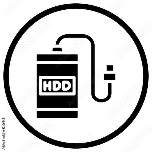 External hard drive Vector Icon Design Illustration