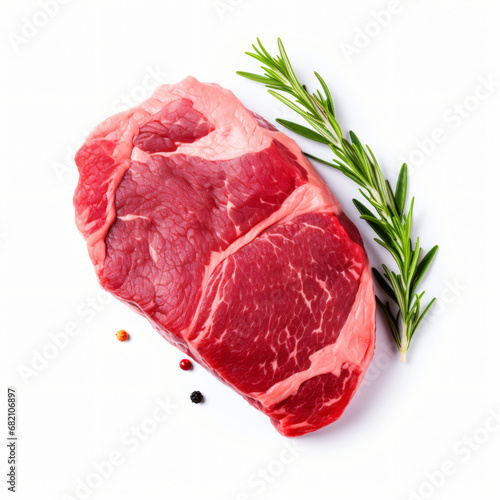 Top view of meat raw beef