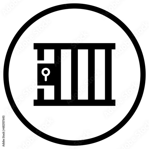 Jail Vector Icon Design Illustration