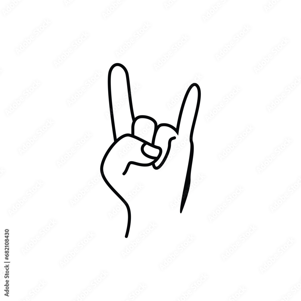 rocker hand logo icon rocker hand logo icon