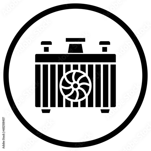 Car radiator Vector Icon Design Illustration