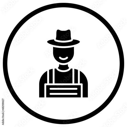 Farmer Vector Icon Design Illustration