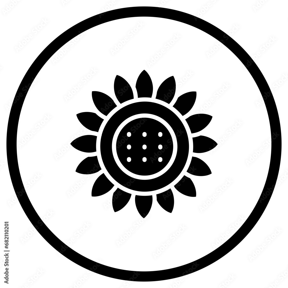 Sun flower Vector Icon Design Illustration Sun flower Vector Icon Design Illustration
