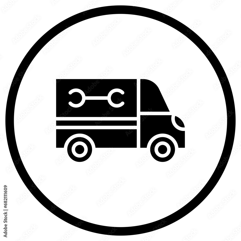 Plumber Truck Vector Icon Design Illustration Plumber Truck Vector Icon Design Illustration