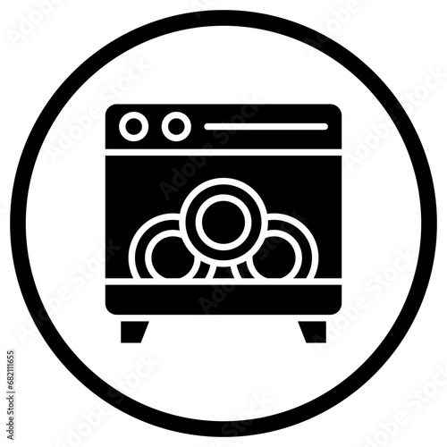 Dishwasher Vector Icon Design Illustration