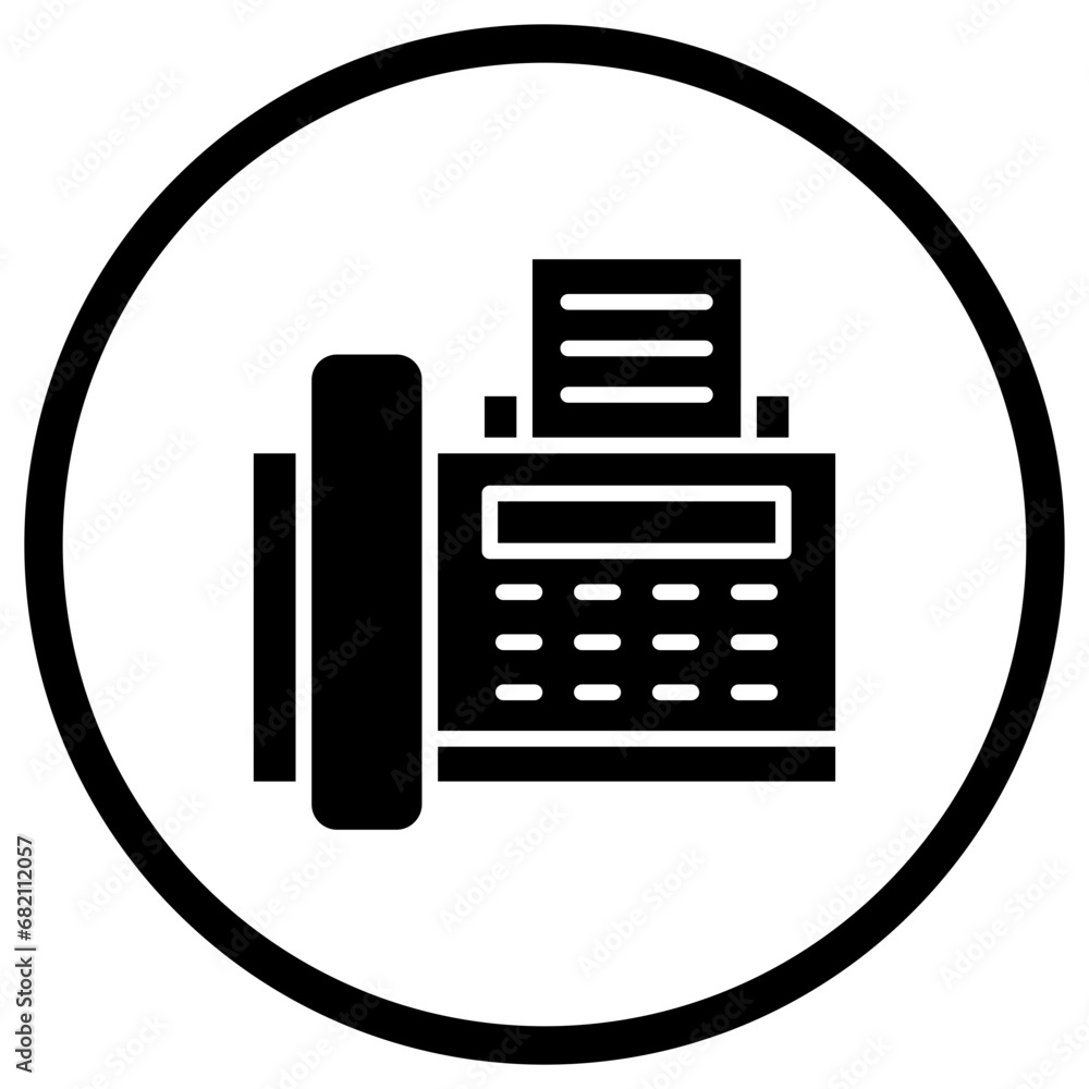 Fax machine Vector Icon Design Illustration Fax machine Vector Icon Design Illustration