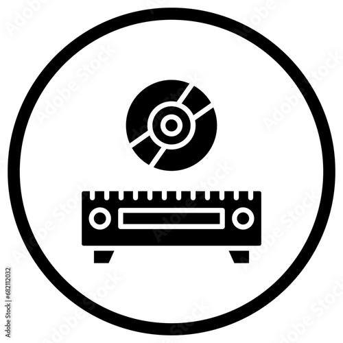 Cd Player Vector Icon Design Illustration