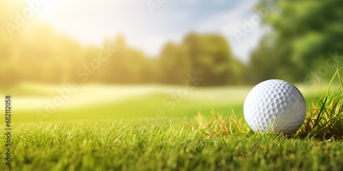 golf ball on green grass,Dancing with the Wind: The Grace of Golf Balls on the Lush Green Grass background generative ai photo