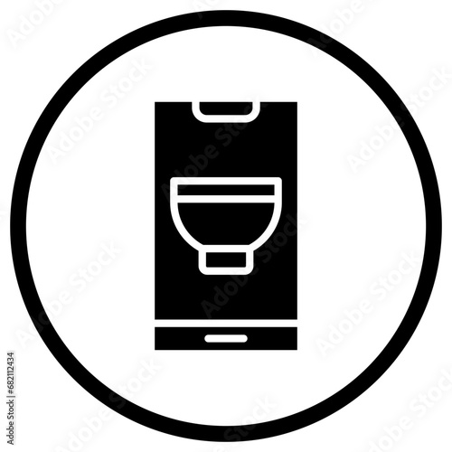 Mobile Recipe Vector Icon Design Illustration
