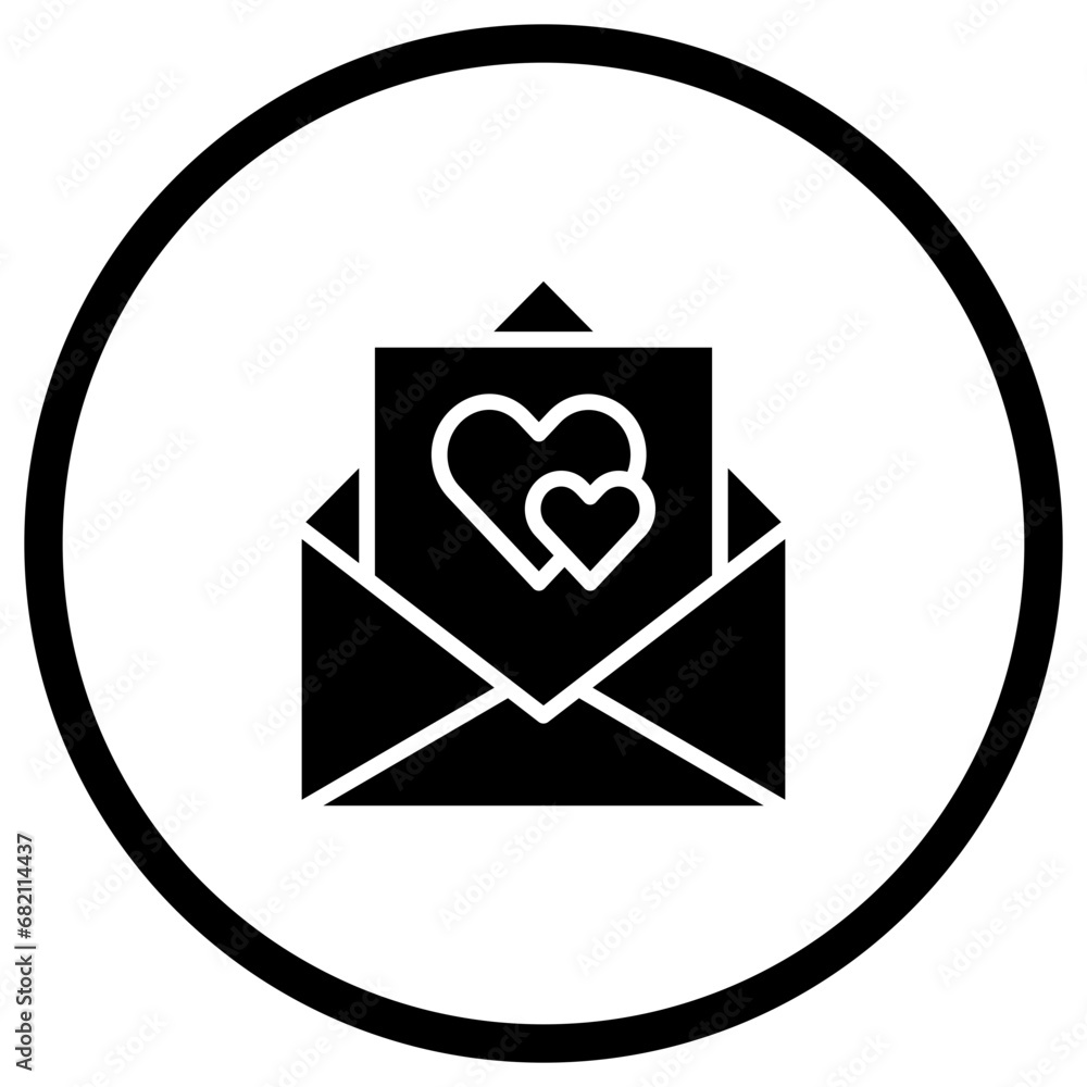 Love Letter Vector Icon Design Illustration
