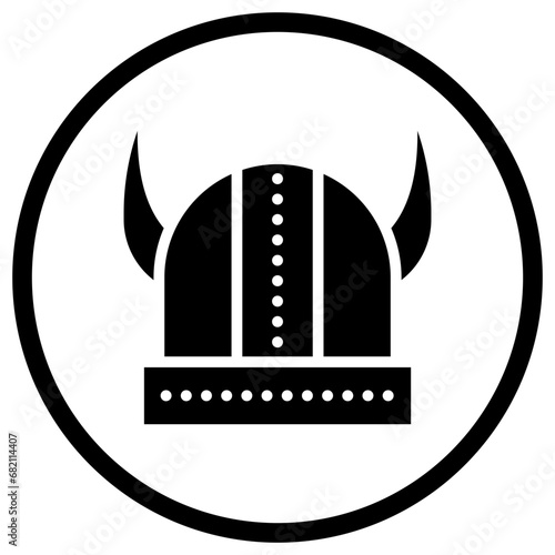 Viking helmet Vector Icon Design Illustration