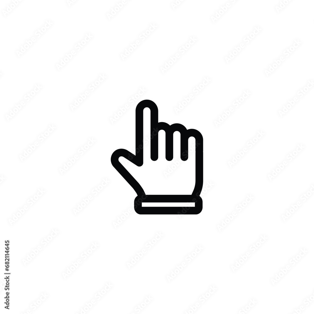 Hand cursor icon, hand click icon vector illustration. outline icon for web, ui, and mobile apps Hand cursor icon, hand click icon vector illustration. outline icon for web, ui, and mobile apps