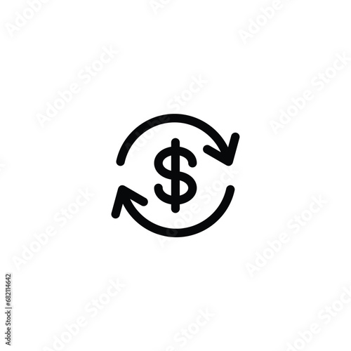Cashback icon vector illustration. outline icon for web, ui, and mobile apps