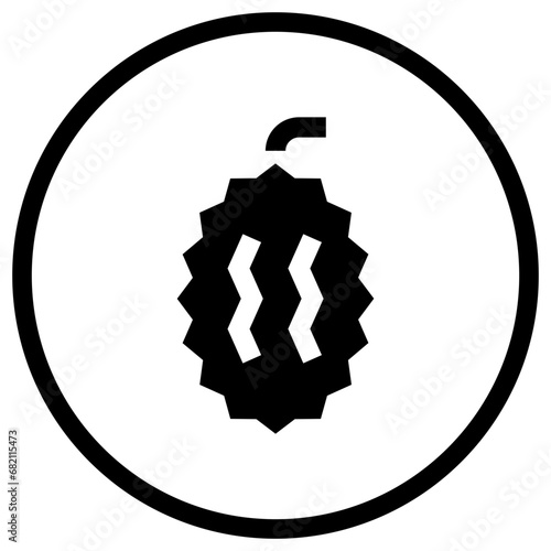 Durian Vector Icon Design Illustration