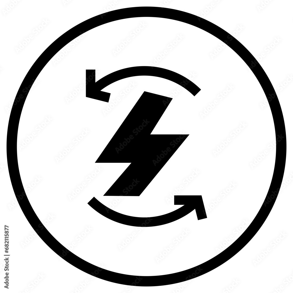 Electricity Recycling Vector Icon Design Illustration Electricity Recycling Vector Icon Design Illustration