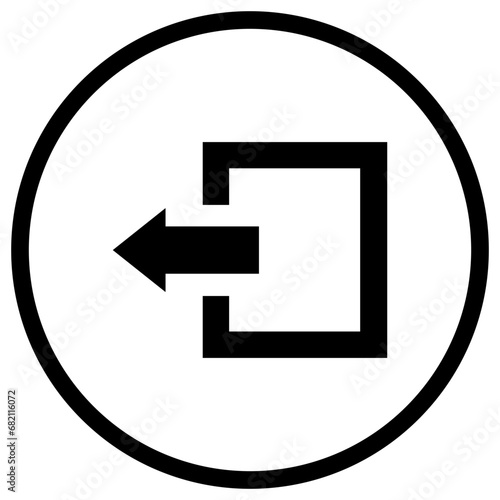 Log out Vector Icon Design Illustration