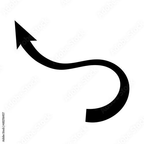 doodle curved arrow free lines of hand draw vector illustration. Set design elements of scribble lines, sketch arrows symbol